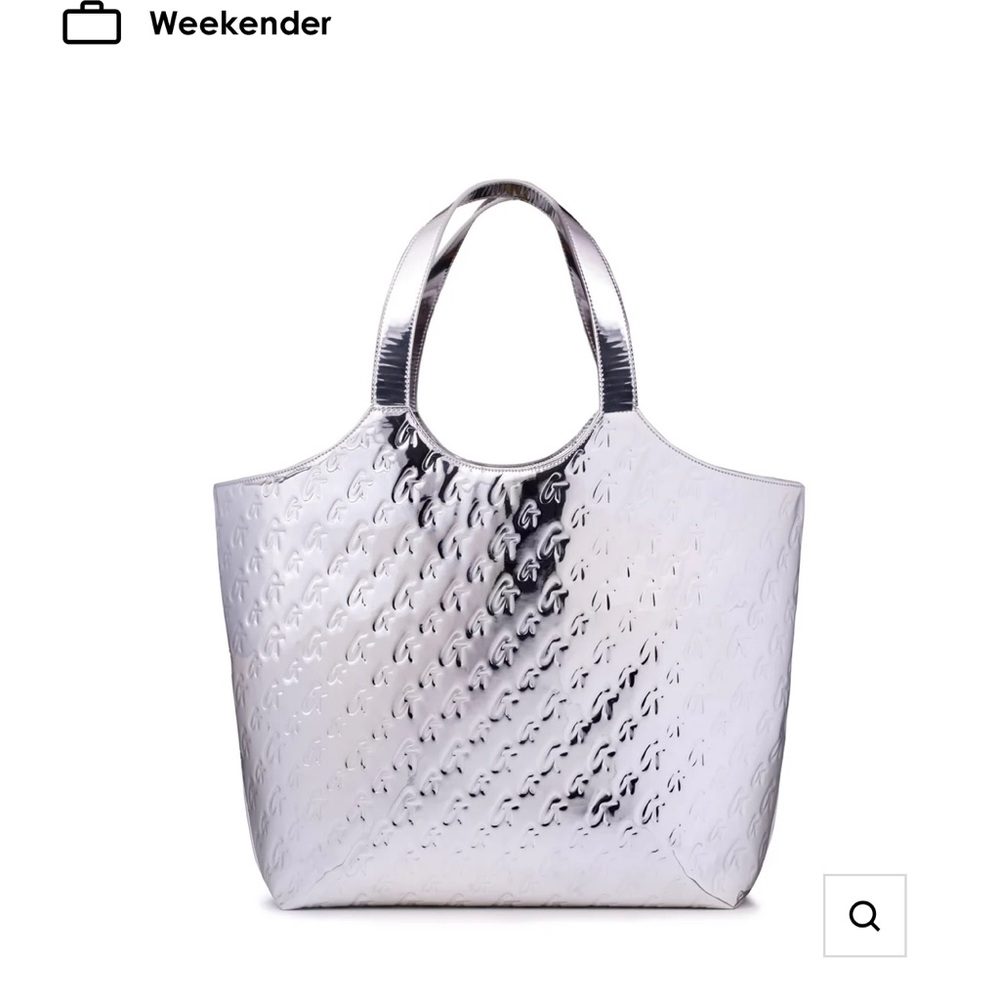 Weekenders Shiny Silver Tote Bag